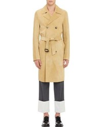 Loewe Suede Double Breasted Trench Coat