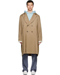 Saintwoods Tan Wool Double Breasted Coat