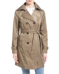 Ellen Tracy Techno Double Breasted Trench Coat