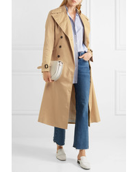 Joseph Townie Double Breasted Cotton Trench Coat Beige