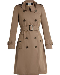 Burberry Townley Ruffled Collar Cotton Trench Coat