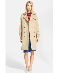 A.P.C. Vendee Double Breasted Cotton Gabardine Trench Coat
