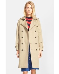 A.P.C. Vendee Double Breasted Cotton Gabardine Trench Coat