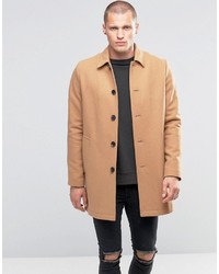Asos Wool Mix Trench Coat In Camel