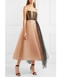 Alex Perry Lovell Organza And Tulle Midi Dress
