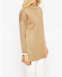 Asos Collection Bonded Sweater With Turtleneck