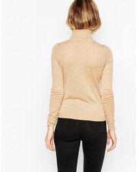 Asos Collection Sweater In Marl With Roll Neck
