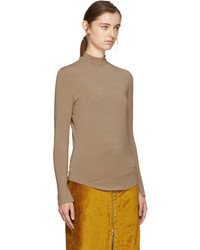 Nomia Taupe Lurex Jersey Pullover