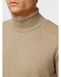 Topman Camel Marl Turtle Neck Sweater