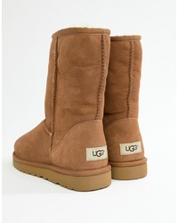UGG Classic Short Boots In Chestnut Suede