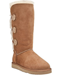 UGG Tall Bailey Button Triplet Suede Shearling Boots
