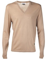 Tan V-neck Sweater