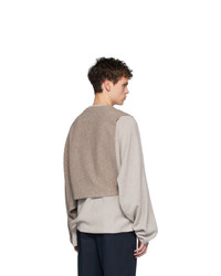 Maison Margiela Beige Twinset Sweater
