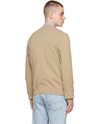 Comme Des Garcons Play Beige Wool Sweater