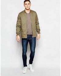 Asos Brand Lambswool Rich V Neck Sweater