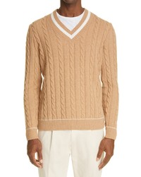 Eleventy Cable Wool Cashmere Sweater