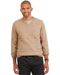 Nautica Cotton V Neck Sweater