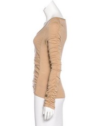 Roberto Cavalli Embellished Ruched Sweater
