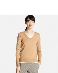 Uniqlo Extra Fine Merino Wool V Neck Sweater