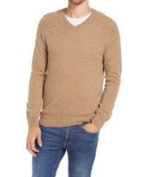 Billy Reid Saddle Wool Blend V Neck Sweater