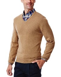 Haggar Textured V Neck Sweater