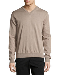 Neiman Marcus Wool V Neck Sweater
