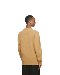 Lemaire Yellow Shetland Wool V Neck Sweater