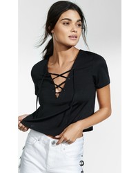 Express One Eleven Lace Up Boxy Tee