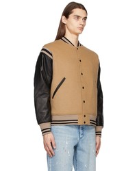 Tanaka Beige Pink Skadium Bomber Jacket