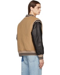 Tanaka Beige Pink Skadium Bomber Jacket