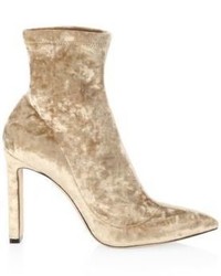 Jimmy Choo Louella 85 Crushed Stretch Velvet Point Toe Booties