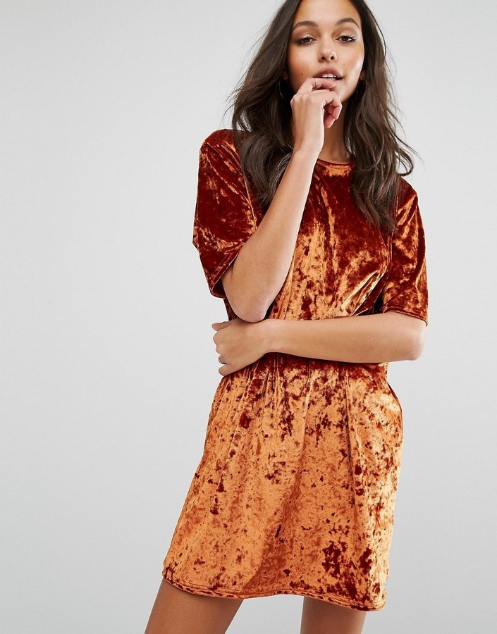 talent voice New meaning Missguided Velvet T Shirt Dress, $28 | Asos | Lookastic