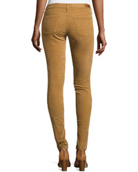 AG Jeans Ag Velvet Soft Corduroy Low Rise Skinny Pants Tan