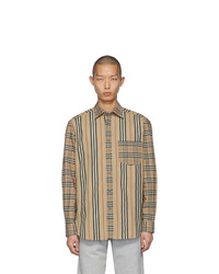Burberry Beige Patchwork Casual Shirt