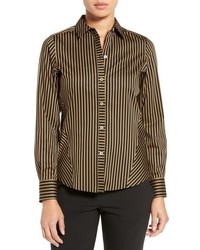 Foxcroft Stripe Non Iron Cotton Sateen Shirt