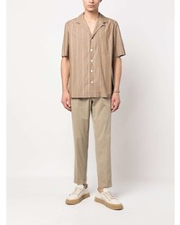 Lardini Pinstripe Short Sleeve Shirt