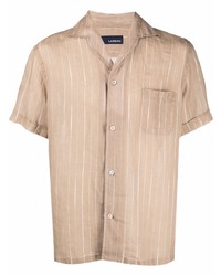 Lardini Stripe Print Pocket Shirt