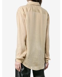 Saint Laurent Silk Striped Shirt