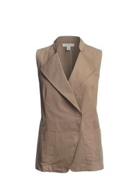Specially made Cotton Faille Weave Vest Tan