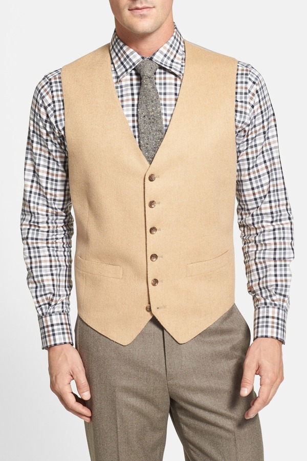 Hart Schaffner Marx Camel Hair Vest, $195 | Nordstrom Rack | Lookastic