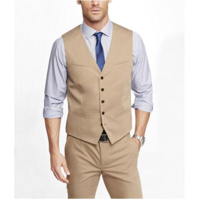 Express Khaki Cotton Sateen Suit Vest Neutral Medium, $79 | Express ...
