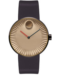 Movado 40mm Edge Watch With Silicone Strap Brown