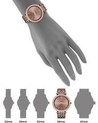 Michael Kors Michl Kors Darci Pave Sable Ip Stainless Steel Bracelet Watch