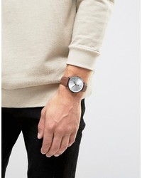 Asos Watch And Card Holder Set In Brown