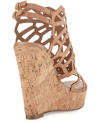 Charles by Charles David Apollo Laser Cut Wedge Sandal Nude