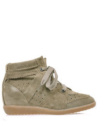 Isabel Marant Bobby Suede Wedge Trainers