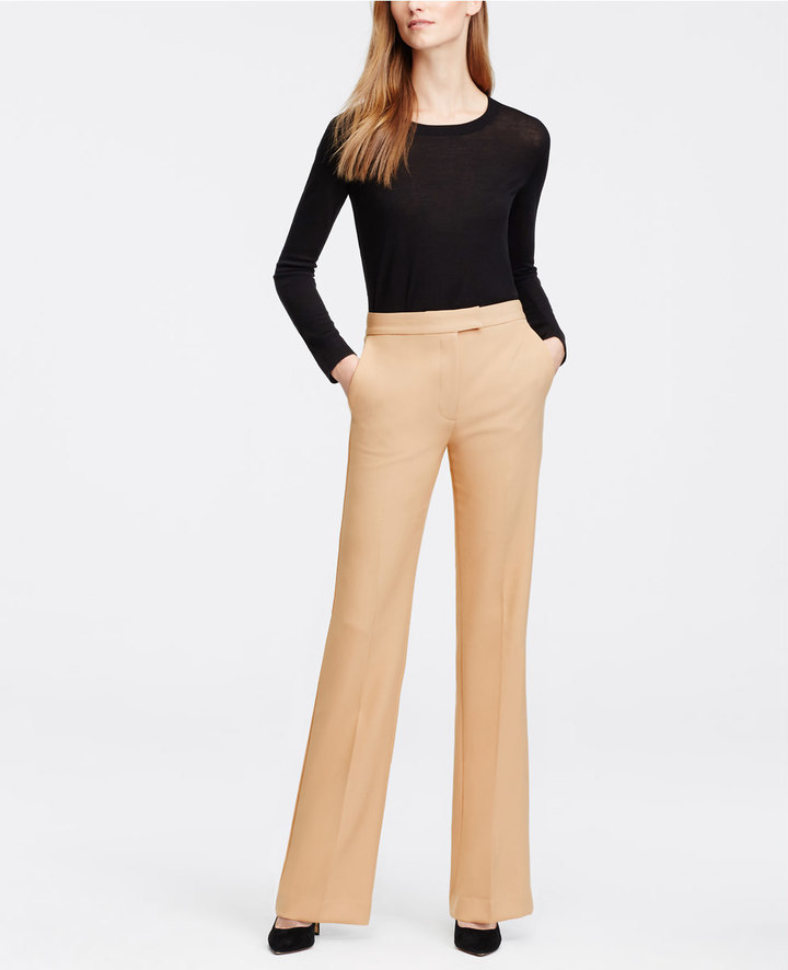 high waisted flared trousers petite