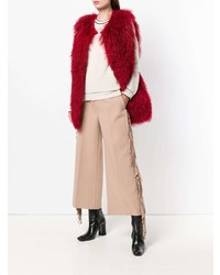MSGM Fringed Cropped Trousers