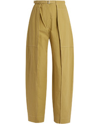 Lemaire High Rise Wide Leg Cotton Cargo Trousers