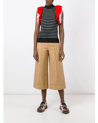 MSGM Wide Leg Cropped Trousers